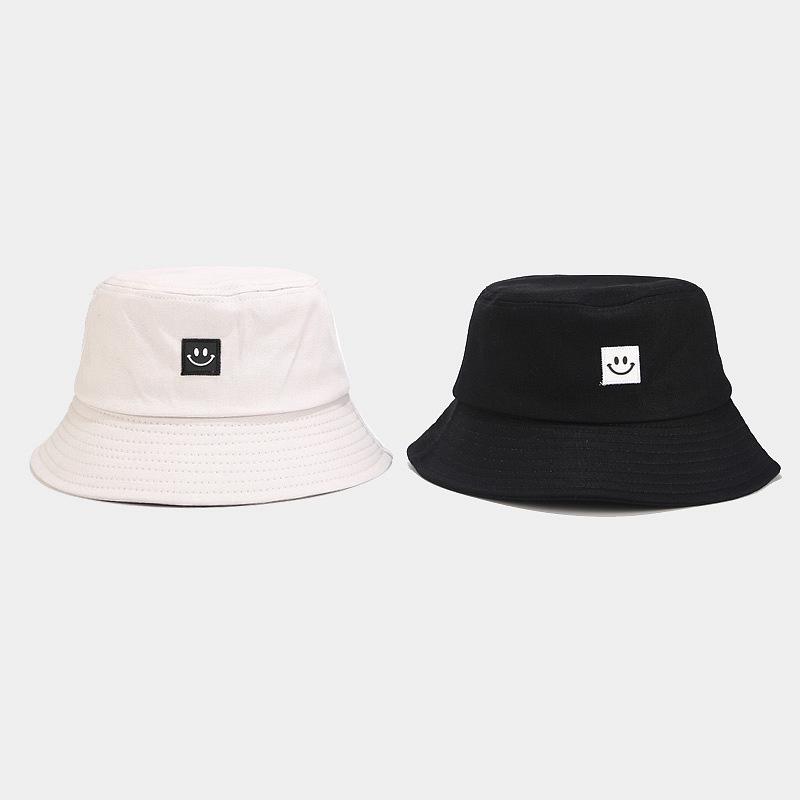 Korean Style Smiley Face Women's Bucket Hat - Summer Casual Sun Hat, Trendy and Versatile for Students and Couples
