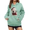 Women's Winter Christmas Printed Pullover Hooded Sweatshirt Fleece Long Sleeve Sweatshirt