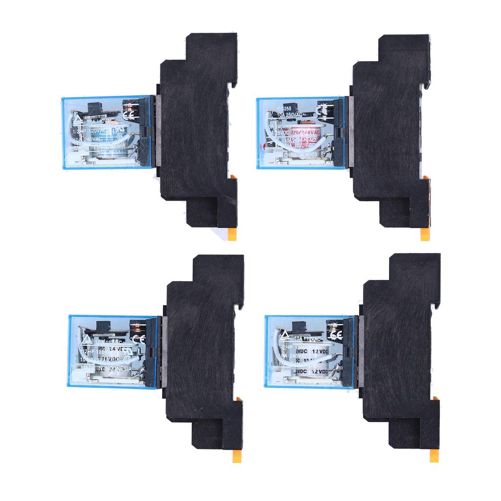 Coil Power Relays Indicator Light Terminal Socket Electromagnetic Relays Automatically Adjustable for Motors Industrial Relays