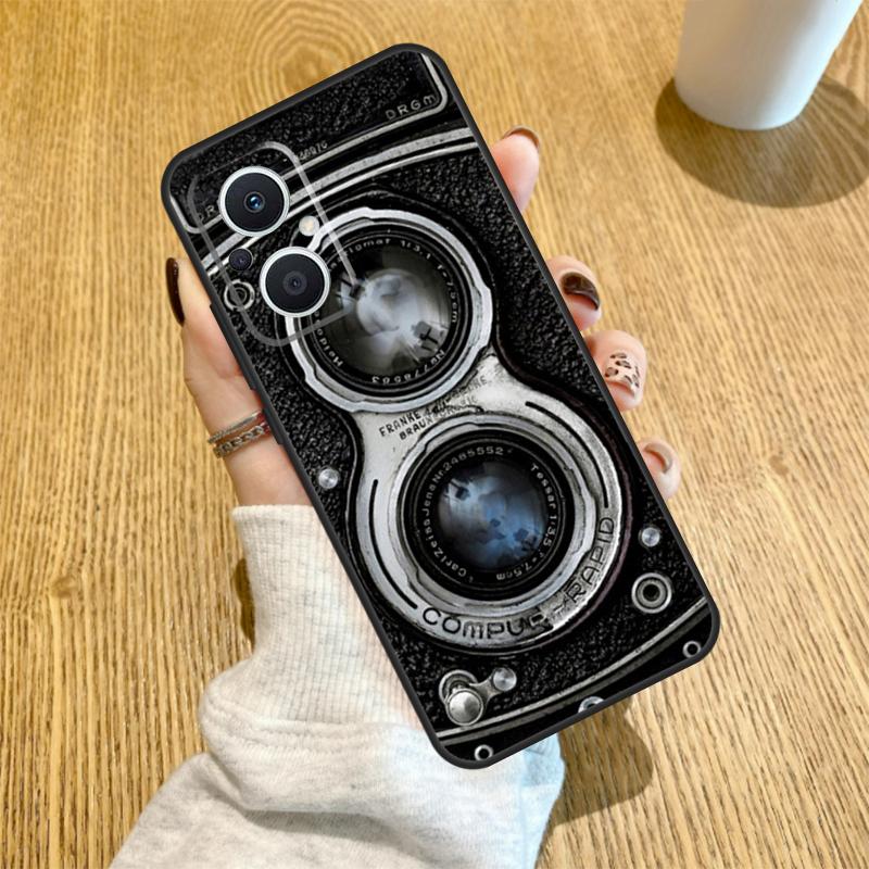 Retro-Kamera Vintage Hülle Für OPPO Reno 12F 11F 13F 14F 8T 8 Lite 10 11 12 13 14 OPPO Find X8 X6 X5 X9 Pro Hülle