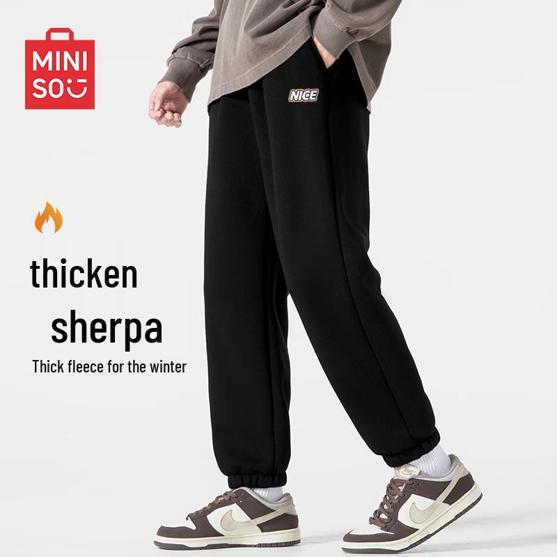 MINISO Men's Lamb Fleece Casual Sweatpants