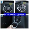 ABS Auto Motor Start Stop Druckknopf Schlüsselloses Loch Schalter Dekorationsring Innenzubehör Abdeckung Zierleiste Für BMW X1 F48 2016 -