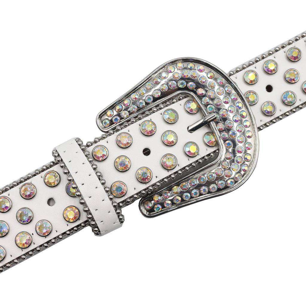 Cross-Border Punk Rhinestone Belt for Women & Men – European & American Rock Style