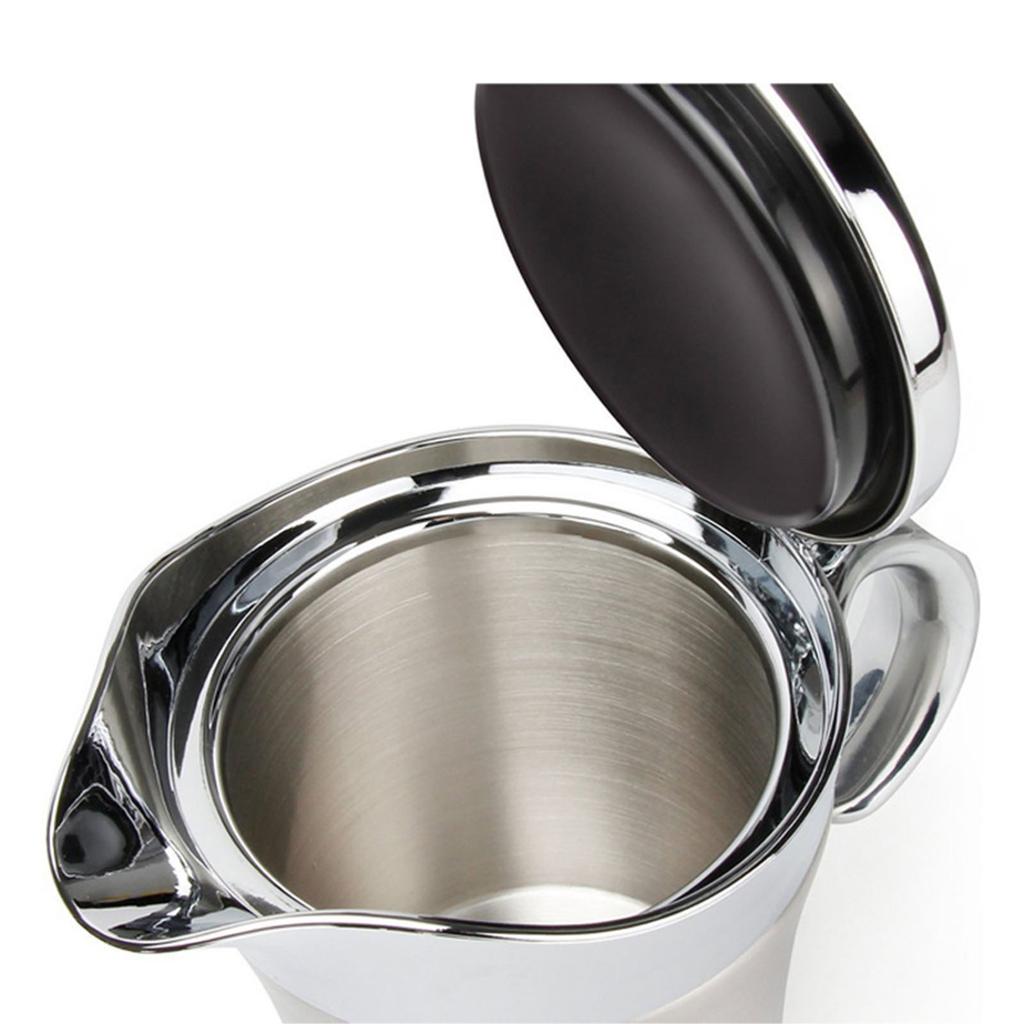 Edelstahl Soßenkännchen mit Klappdeckel Doppelwandig Isoliert Rind Steak Soßentöpfe Metall Saftbecher Küchenwerkzeug