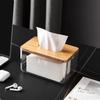 Tissue Box Clear Household Transparent Rectangular Desktop Wooden Tables Napkin Storage Durable And Sturdy Holder Tissue Boxs