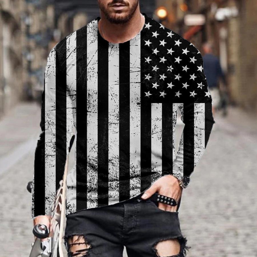 3D tištěná trička pro pánské ležérní graffiti s personalizovaným rukávem pánské triko s dlouhým rukávem plus velikosti O s krkem