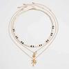 KunJoe 3Pcs Vintage Wooden Beads Chain Choker Necklace for Men Scallop Coconut Tree Pendant Necklace Male Jewelry on the Neck