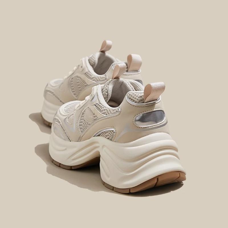 Chaussures de Sport Décontractées pour Femmes Mode Augmentant Chaussures de Skateboard de Sport Tennis Baskets Féminines Piste Semelle Épaisse Plateforme Chaussures de Sport