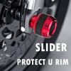 Pair Universal Motorcycle Wheel Slider Wheel Protector Carbon Front Fork Crash Protector Anti-Collision Drop Shock