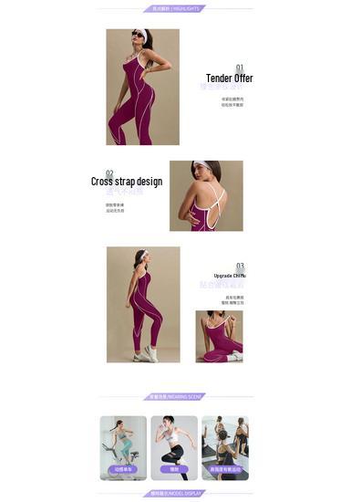 Color Block Women's Yoga Bodysuit with Hollow Back and Flared Pants for Dance and Fitness