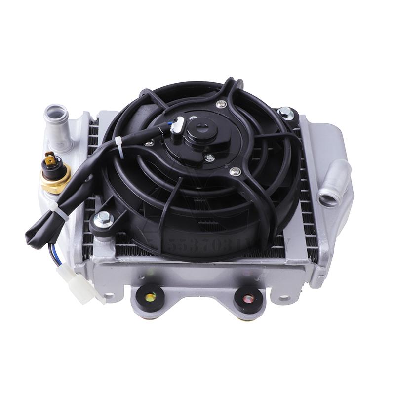 ATV Water Cooled Engine Cooler Radiator Cooling + Fan For 150cc 250cc PIT Quad Buggy Dune Motocross Accessories
