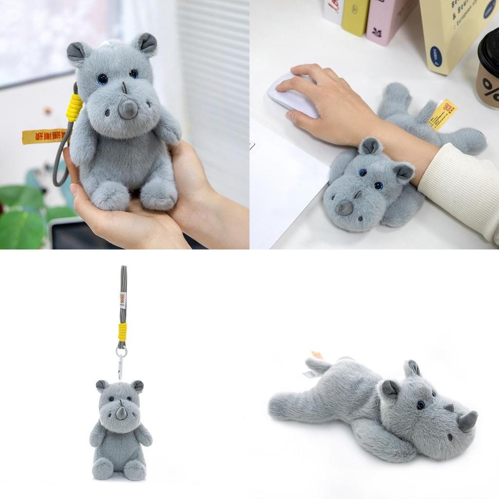 Rhino Toy Plush Soft Short Children Collectors Decoration Festival Doll Gift