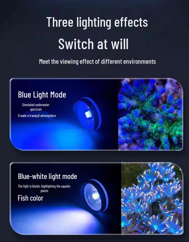 Spot LED Full Spectrum per Piante d'Acquario: Lente COB ad Alta Luminosità e a Colore Variabile con Potenziamento della Fioritura Algale