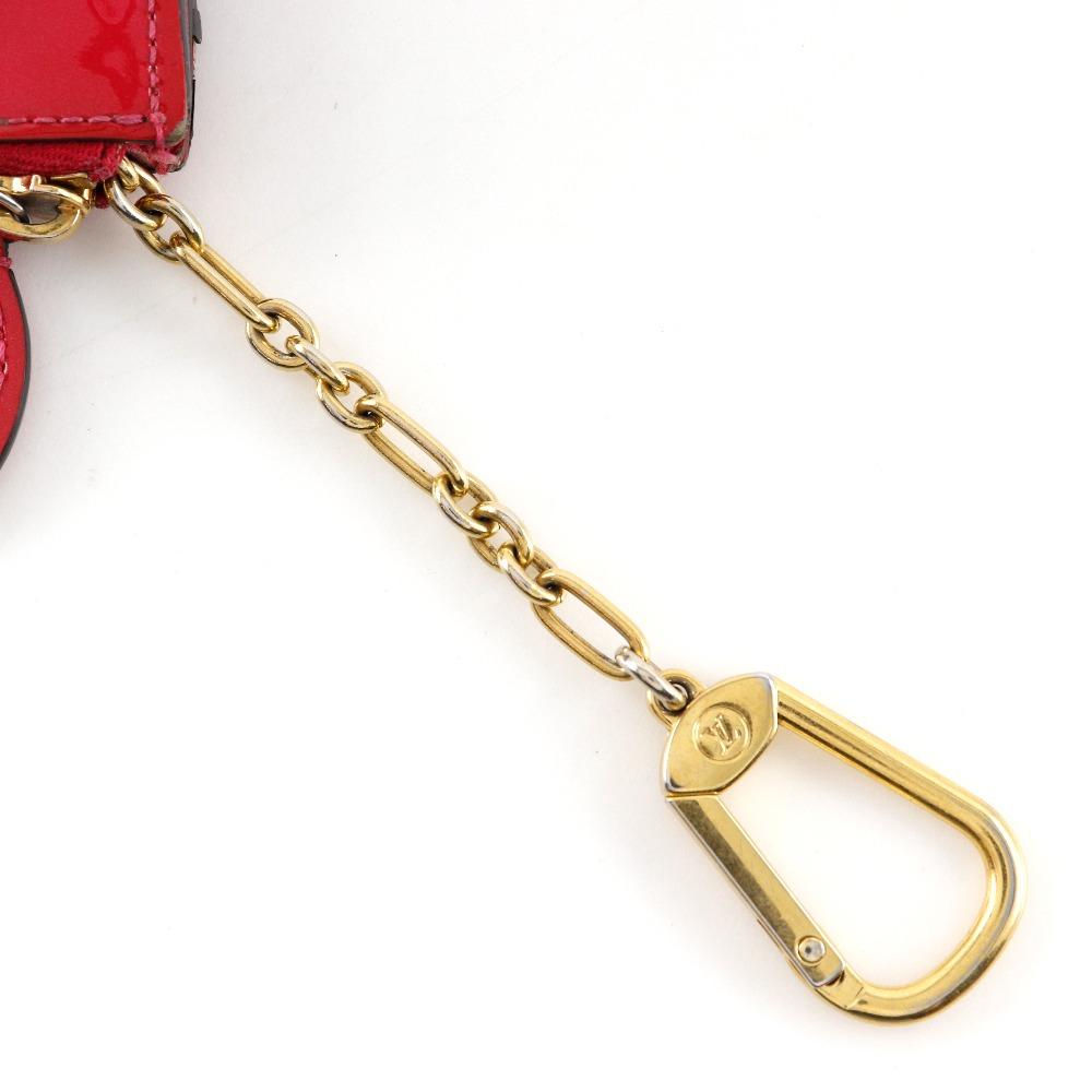Louis Vuitton Pochette Cle NM Coin Purse M90312 Hot Pink Pink Monogram Vernis Women Used