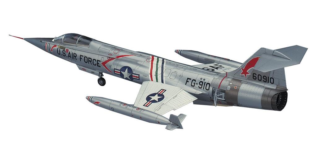 Hasegawa scale US Air Force Starfighter plastic model kit PT19 1/48 F-104C
