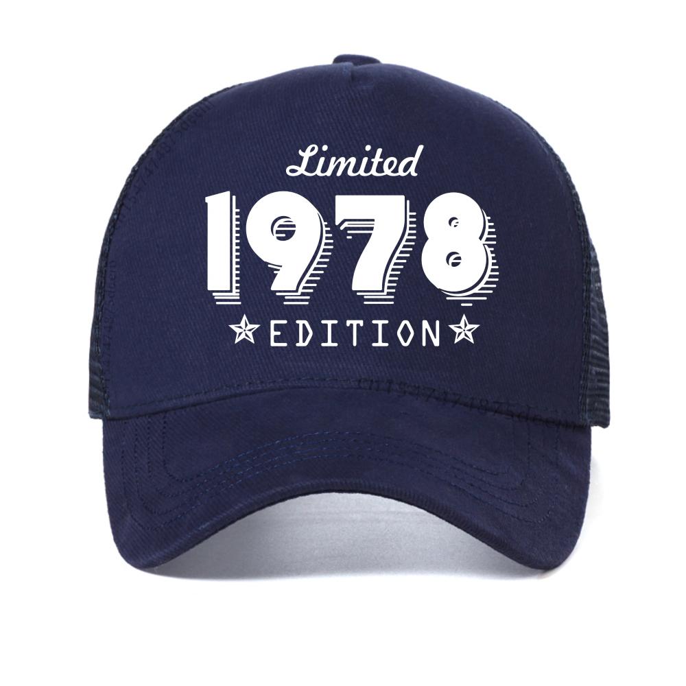 Edition 1978 Born 40Th Year Birthday Age Trend Limited Present Cap Casual Adjustable Mesh Baseball Cap Fashion Snapback Hats