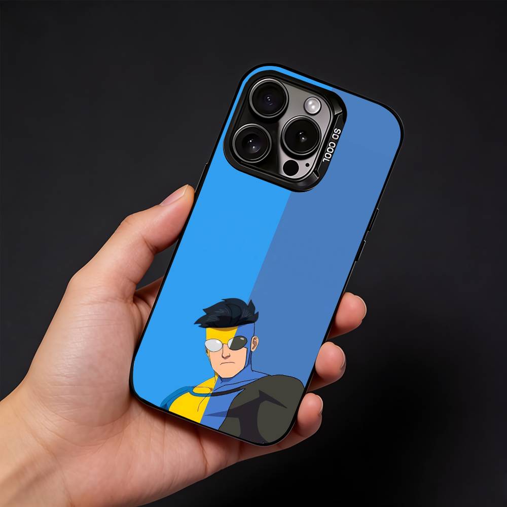 C-Cool I-InvincibleS Comic Phone Case For iPhone17, 16,15,14,13,12 Pro Max Black Candy Matte Shockproof Cover iPhone15pro
