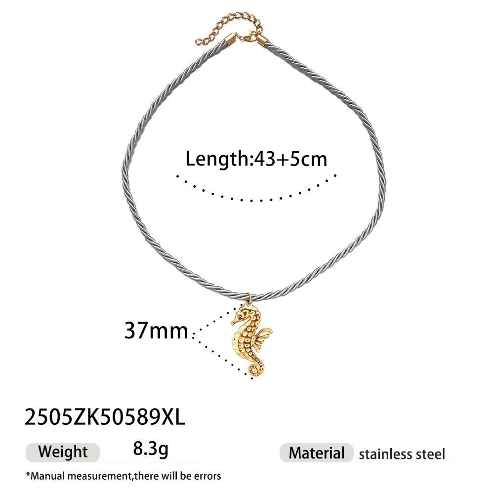 

Bohemian Pendant Necklace Sea Turtle Charms Jewelry New Woven Rope Necklace Gifts Style G