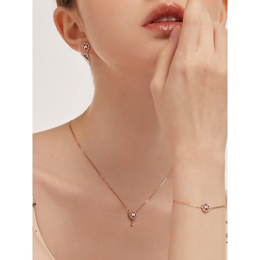 M Basic Sterling Silver Rose Necklace A231Sn9121Rpa 42Cm