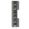 Bathroom Cabinet Gray Sonoma 30 X 30 X 179 Cm Particleboard