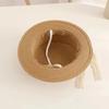 Cute Bow Streamer Girls Straw Hat Spring Summer Breathable Sunshade Kids Sun Hat Outdoor Travel UV Protection Children Panama Ca
