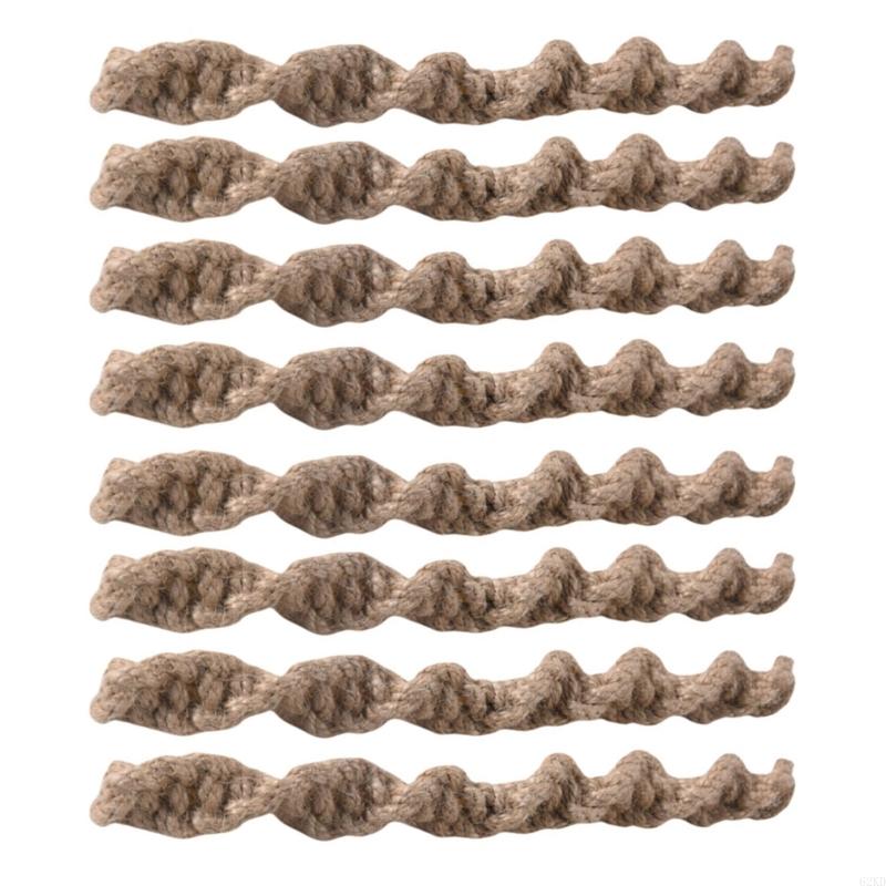 62KD Friendly Jutes Curtain Tiebacks, 8Pieces No Drill Required for Easy Installs Living Space