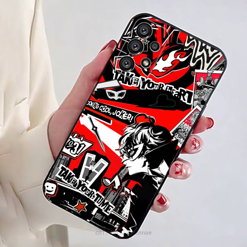 Game P-Persona 5 Phone Case For Samsung Galaxy A13,21s,22,31,32,52,53,71,80,A91 Soft Black Shell