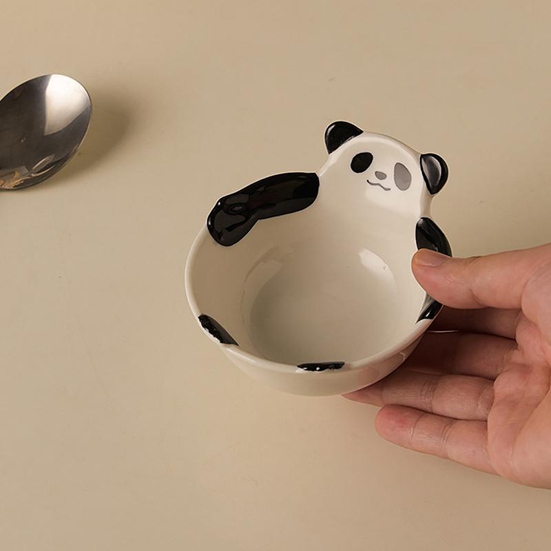 Creative Cute Panda Seasoning Dish Household Kitchen Cartoon Dipping Sauce Dish Children Tomato Sauce Dipped Snack Dish