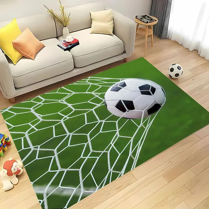 

Ball Sports Themed Carpet Cartoon Soccer Floor Mat for Kids Bedroom Decor Football Large Area Rugs Home Living Room Hallway Rug 40x60cm (16x24in)