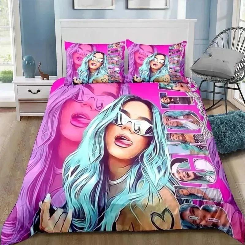 Bettdecke Schöne Karol G Manana Bettwäscheset Erwachsener JungeMädchen Schlafzimmerdekoration Kindergeschenk Einzel Doppel Großformat