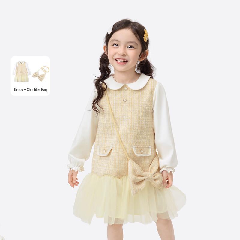 Girls  Spring 2026 Doll Collar Mesh Dress 120