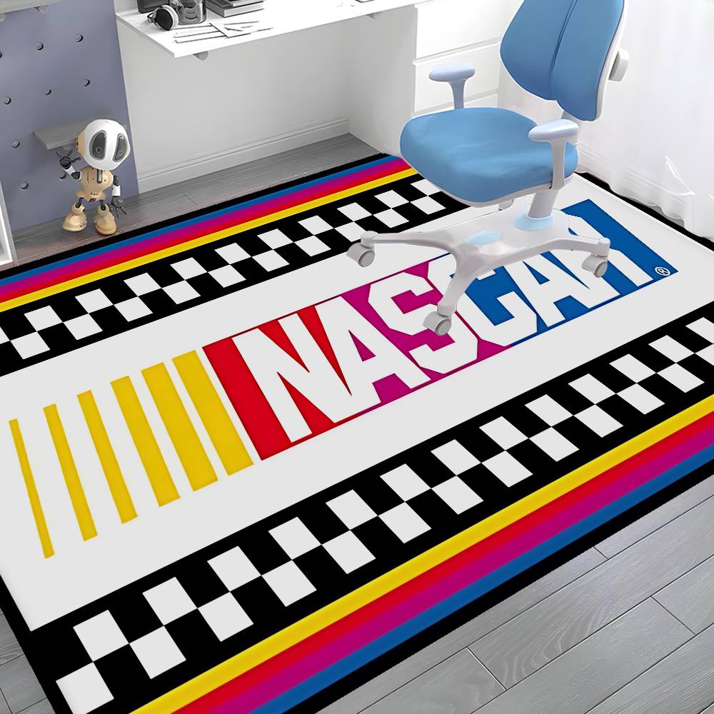 N-NASCARS Rennwagen Zimmerteppiche Retro Mehrere Auswahlmöglichkeiten Wohnzimmer Küchenteppich Rutschfest Willkommensteppich