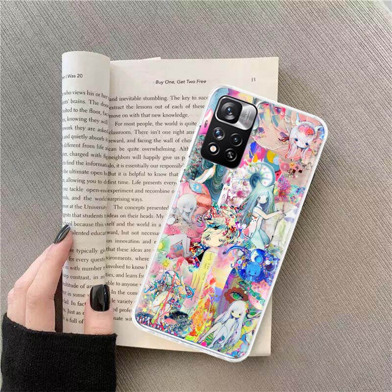 K-KikuoS Art Cute Phone Case For Xiaomi Redmi Note 11 12 14 13 Pro Plus 5G 14S 4G 12S 10 10S 11T Pro 11S 11E Coque Fundas TPU