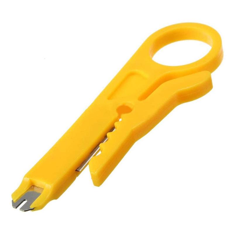 

Compact Yellow Network Cable & Wire Stripper with Punch Down Tool