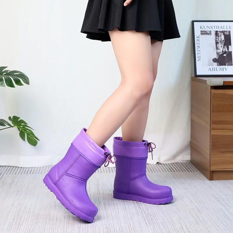 Neue Winter-Schneestiefel, lange Schäfte, modische, lässige High-Top-Baumwollschuhe, dicksohlige, rutschfeste und fleecewarme Schneestiefel