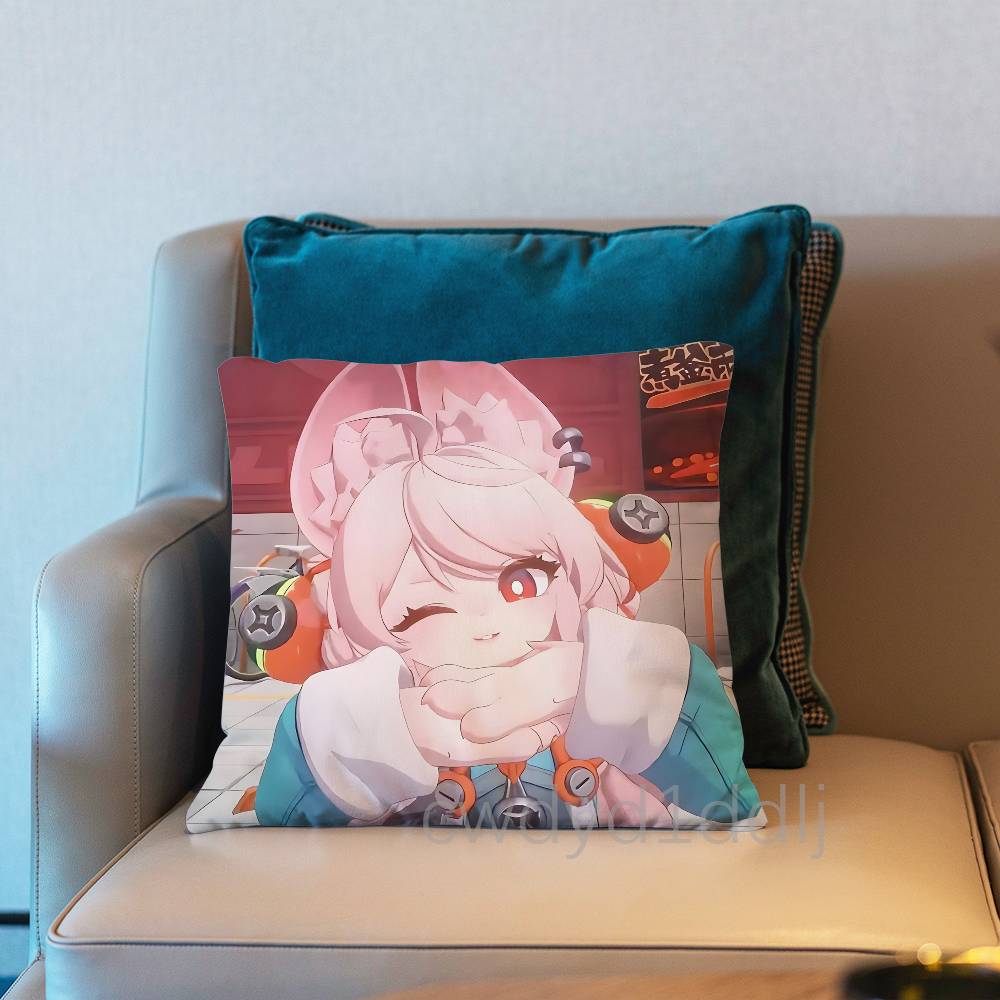 Zhao ZZenless Zone Zero ZZZ Pillow Case Short Plush Sofa Decorative Gift Home Doublesided Printing Cushio