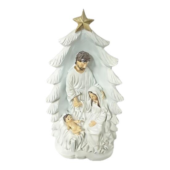 Traditional Nativity Figurine for Holidays Holy Family Statue, Christmas Tree Resin Ornament, Hand-Painted Religious Home Decor Housewarming Tabletop