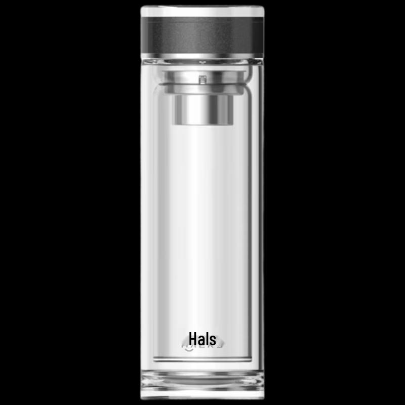 HAERS Double-Layer Glass Tea Infuser Cup