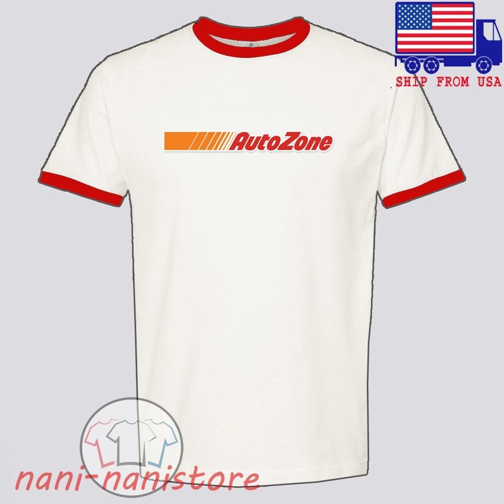 Auto Zone Autozone Store Men#039;s Ringer Red Size S3XL Unisex T-Shirt L