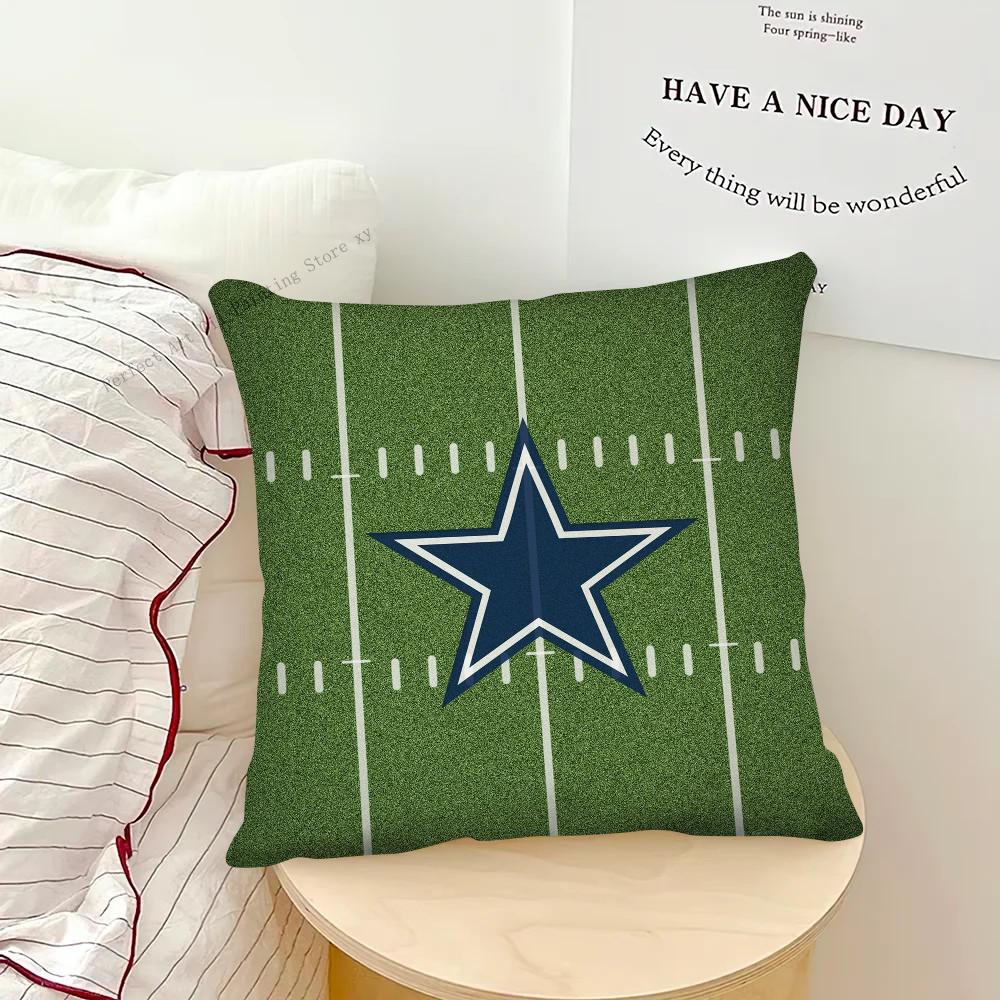 D-Dallas C-Cowboys Kissenbezug Modischer quadratischer Kissenbezug Schlafzimmer Sofa Zimmer Dekoration Freizeitkissenbezug