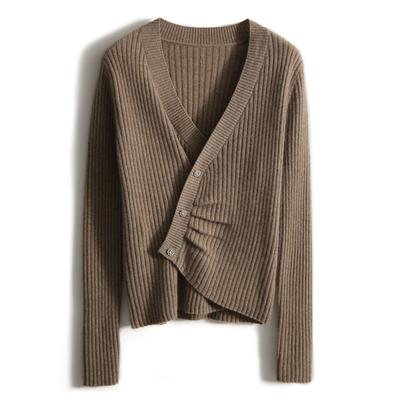 Kaschmirpullover V-Ausschnitt Top für Damen