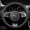 Jaguar Steering Wheel Cover - Genuine Leather, Non-Slip, Breathable, Fits XF, F-PACE, XEL, XFL, XJ, XE, All-Season
