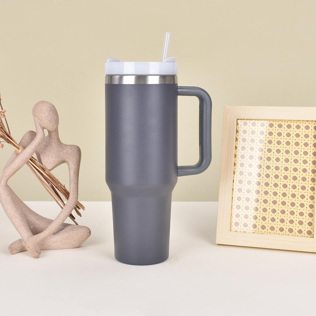 Handle Ice Bully Cup Large Capacity Stainless Steel Thermos Cup with Straw Accompanying Car Cup