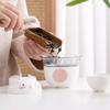 Chinese Style Tea Cup Set Portable Travel Teaset 1 Pot 3 Cups Cute Rabbit Tea Making Pot Tea Ceremony Household Kung Fu Teaware