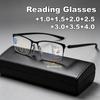 Progressive Multifocal Reading Glasses High-End Anti Blue Light Presbyopia Glasses for Near and Far Vision Business Eyewear