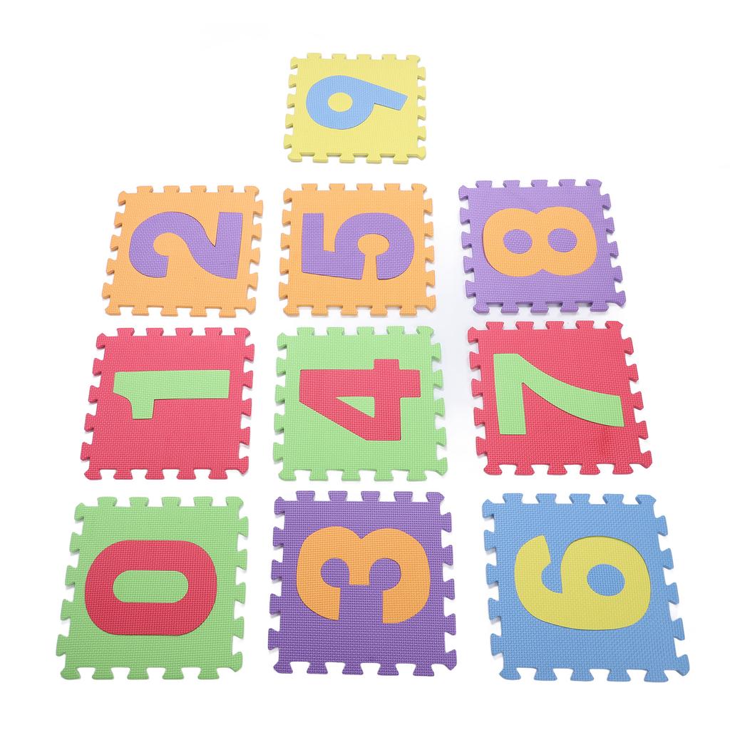 Kid Foam Play Mat Colorful Number Puzzle Foam Number Patterns Playing Floor Puzzle Mat for Children
