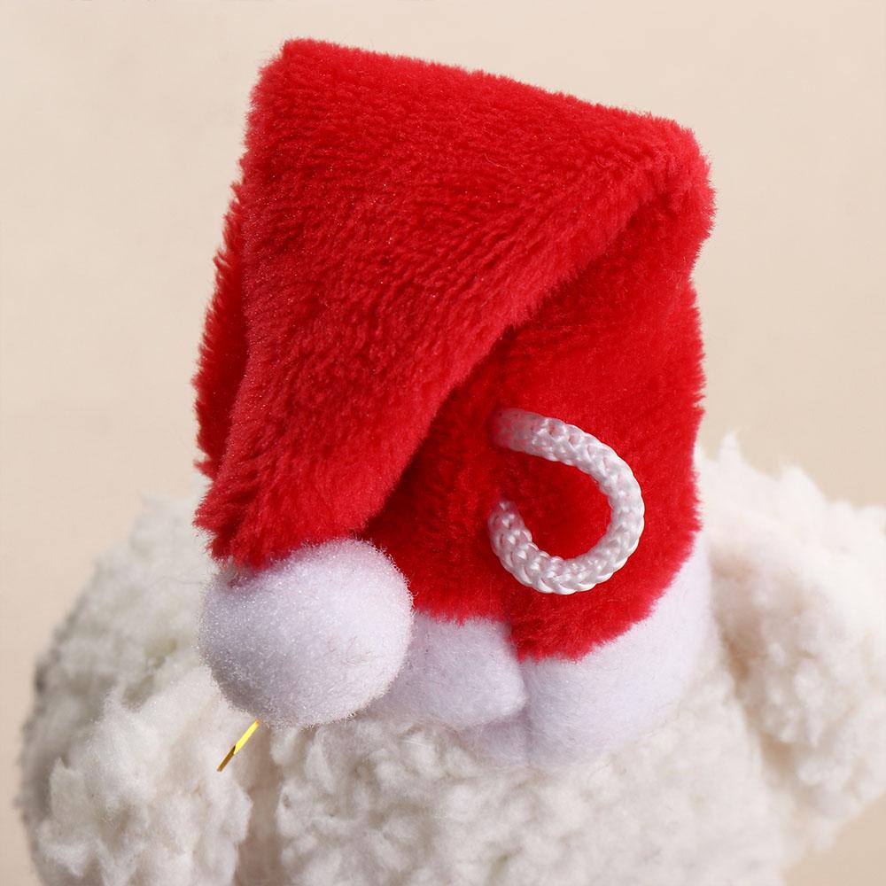 Soft Christmas Bear Doll Bear Scarf Flower Christmas Bear Plush Pendant Couple