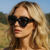  Ins Popular Fashion Cat Eye Women Sunglasses Polygon Shades UV400 Retro Candy Color Men Sun Glasses