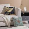 French Textile Floral Art Cushion Cover Pillowcase Short Plush Invisible Zipper Room Sofa Cushion Cover
