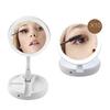 Foldable Makeup Mirror Round Vanity Mirror With LED Light 10X Magnification Beauty Mirror USB